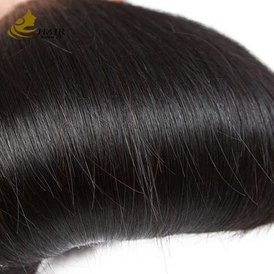 Chất chưa được chế biến Brazil Remy Hair Extensions Human Straight Bundles With Closure