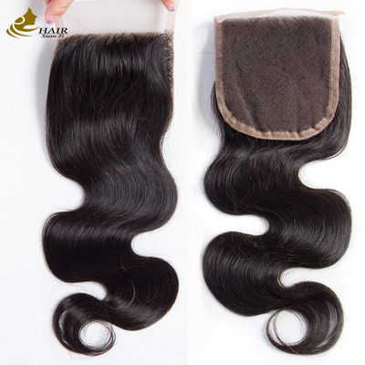 Chất chưa được chế biến Brazil Remy Hair Extensions Human Straight Bundles With Closure