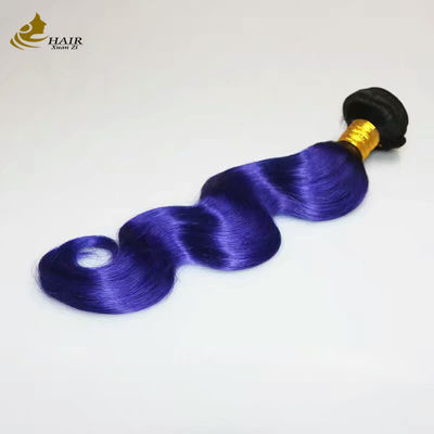 Tóc nối bằng tóc người Remy màu xanh dương phổ biến, nối tóc người ombre