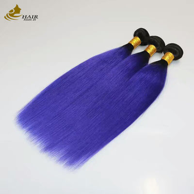 Tóc nối bằng tóc người Remy màu xanh dương phổ biến, nối tóc người ombre