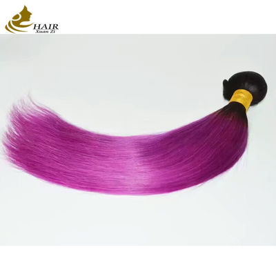 Màu hồng mềm Ombre dệt tóc mở rộng thẳng bóp