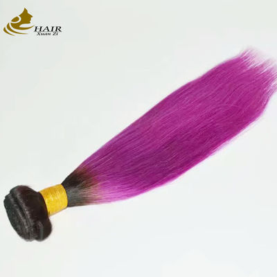 Màu hồng mềm Ombre dệt tóc mở rộng thẳng bóp