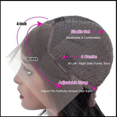 Burgundy tùy chỉnh tóc con người tóc giả Afro Kinky phong cách xoăn