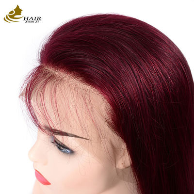 130% mật độ 99J Màu tóc người trinh nữ mặt trước tóc lát tóc giả thẳng tóc giả người tùy chỉnh