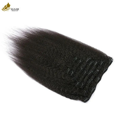 Yaki Kinky Malaysian Weave Hair Clip In Extensions 7pcs