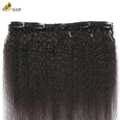 Yaki Kinky Malaysian Weave Hair Clip In Extensions 7pcs