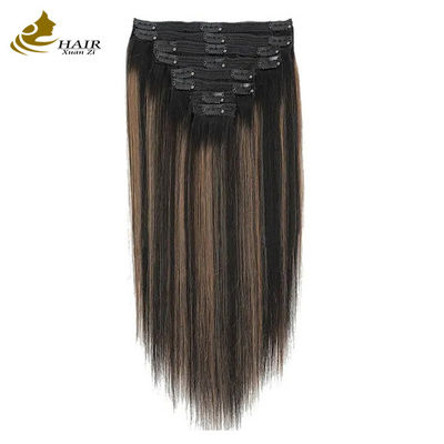 Clip thẳng vô hình trong tóc mở rộng đuôi ngựa người màu piano