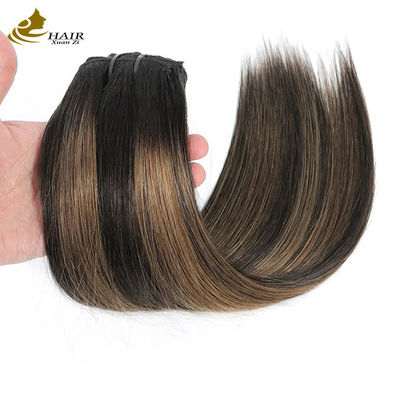 Clip thẳng vô hình trong tóc mở rộng đuôi ngựa người màu piano