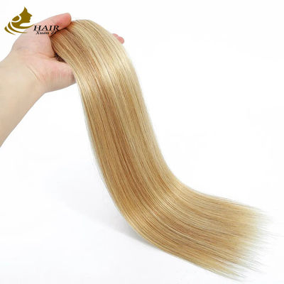 Virgin Human Hair Clip In Extensions Ponytail thẳng màu piano