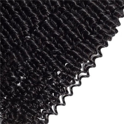 Dáng hình lông xoăn Afro Kinky Bundles Virgin Wavy Human Hair Bundles Weft