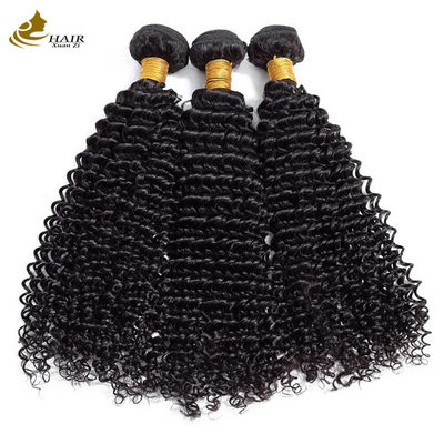 Dáng hình lông xoăn Afro Kinky Bundles Virgin Wavy Human Hair Bundles Weft