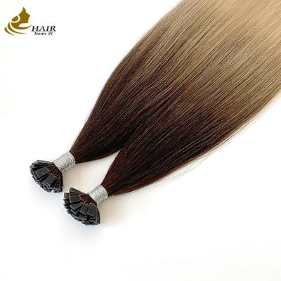 Flat Keratin T U Tip Remy Hair Extensions Trắng tùy chỉnh