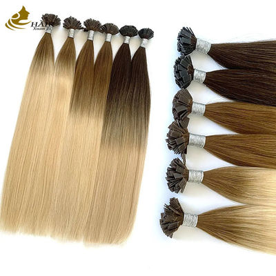 Flat Keratin T U Tip Remy Hair Extensions Trắng tùy chỉnh
