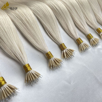 18 inch Nano Ring Human Hair Extensions Keratin U Tip tùy chỉnh
