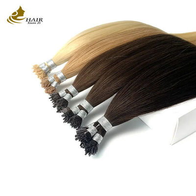 0.5g Tiền liên kết Keratin Hair Extensions Đen tự nhiên Đen lụa thẳng