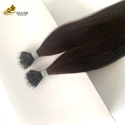 0.5g Tiền liên kết Keratin Hair Extensions Đen tự nhiên Đen lụa thẳng
