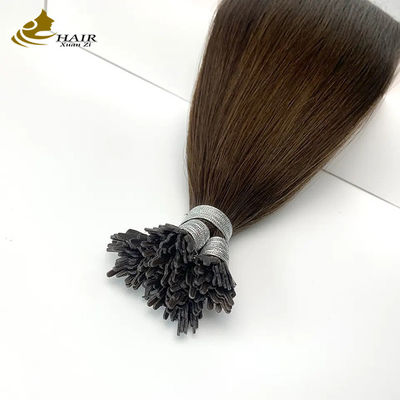 0.5g Tiền liên kết Keratin Hair Extensions Đen tự nhiên Đen lụa thẳng