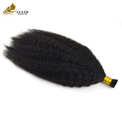 Micro Loop Flat Prebonded Hair Extensions Kinky thẳng tóc nguyên sinh