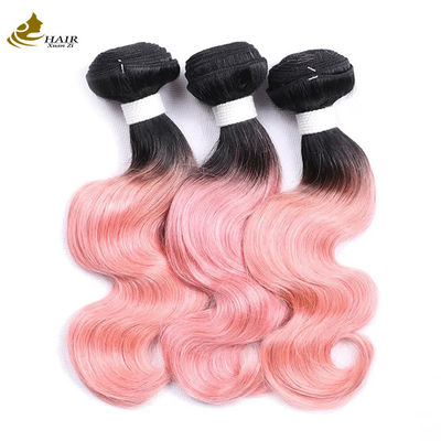 Màu hồng Malaya Virgin Human Hair Bundles 20 Inch 1B trông tự nhiên