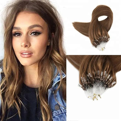 100% Virgin Human Nano Micro Ring Hair Extension Màu nâu