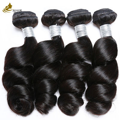 Loose Wave Brazilian Kinky Curly Virgin Hair Packs Với Khóa Dây Mặt Trận