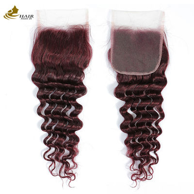 Ombre 99J Glueless Burgundy Perug Extensions Human Hair Deep Wave