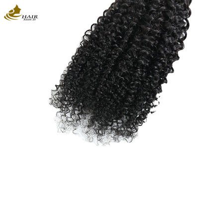 Curly Wave Weft Weave Hair Extensions Afro Kinky Bundles Đen tự nhiên