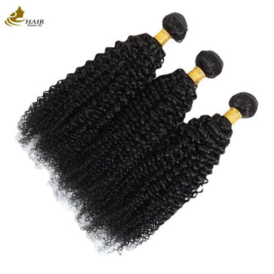 Curly Wave Weft Weave Hair Extensions Afro Kinky Bundles Đen tự nhiên