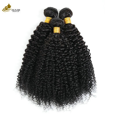 Curly Wave Weft Weave Hair Extensions Afro Kinky Bundles Đen tự nhiên