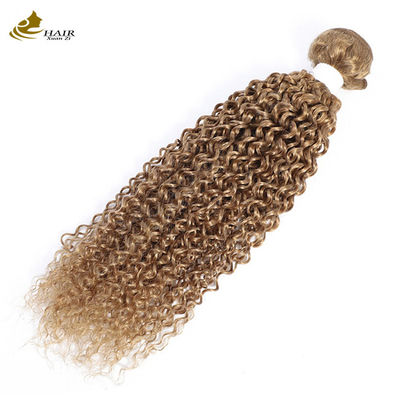 27 Đen màu Mờ tóc con người Extensions Curly Virgin 100g / gói
