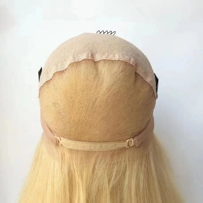 Full Front Lace 613 Human Hair Wig thẳng không dính tóc vàng