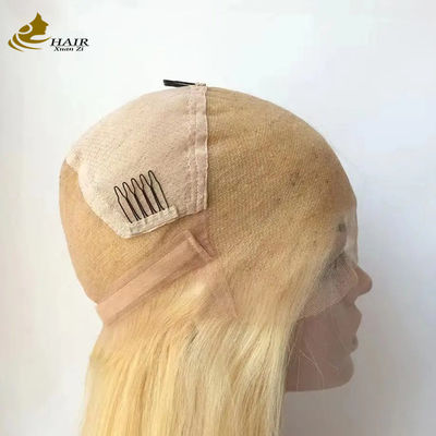Full Front Lace 613 Human Hair Wig thẳng không dính tóc vàng
