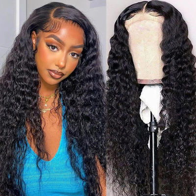 Không có keo tùy chỉnh tóc con người tóc giả Kinky Curl Texture Pre plucked