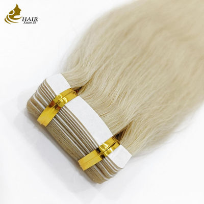 Brazilian Remy PU Weft Keratin Platinum Tape trong các phần mở rộng tóc người