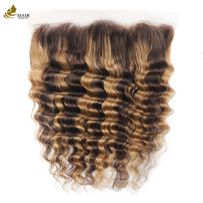 Piano 4/27 Deep Wave Lace Frontal Closure Tóc Brazil Màn thông minh 13X4