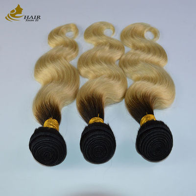 613 Blonde Virgin Human Hair Bundles Weft Extensions With Closure Với vận chuyển nhanh