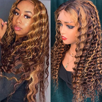 Deep Wave Full Lace Human Hair Wigs cho vẻ ngoài và cảm giác tự nhiên