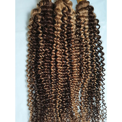 Kinky Curl Hair Bundles P4/27 Ombre Human Hair Extensions Hair Weft Các loại tóc có lông xoăn
