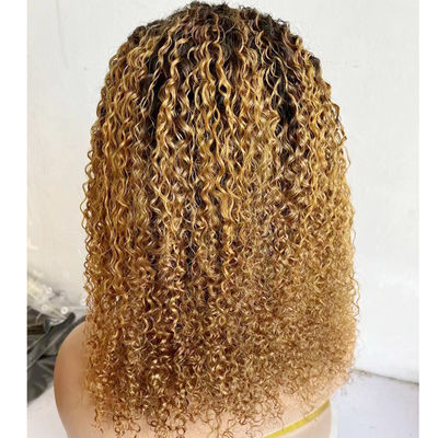 Màu Bob mặt trước tóc giả 13X4 mặt trước tóc giả Curl tóc con người tóc giả 180%