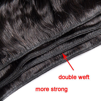 Natural Black Kinky Curl 100 Virgin Human Hair Bundles With Cuticle Aligned