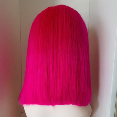 Mặt trước tóc giả tóc giả nguyên chất Brazil Virgin tóc con người tóc giả tóc giả ngắn Bob