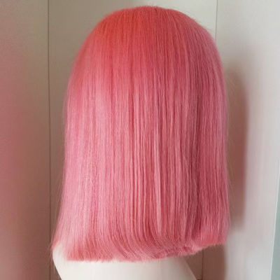 Mặt trước tóc giả tóc giả nguyên chất Brazil Virgin tóc con người tóc giả tóc giả ngắn Bob