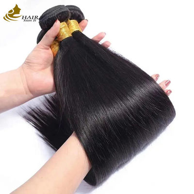 Tóc đan người Virgin Remy tóc Bundle thẳng hai lần vẽ màu đen tự nhiên