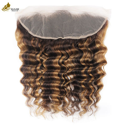 Tai đến tai Peru Virgin Human Hair Mặt trước Đá tùy chỉnh Mặt trước 13 * 4