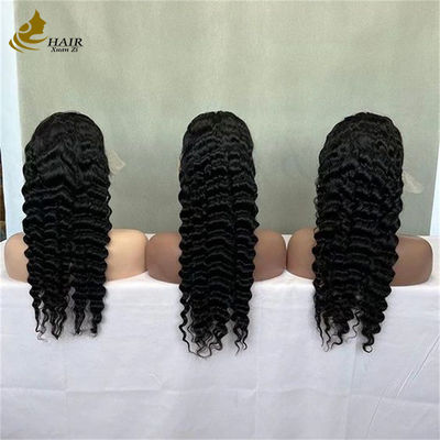 13 * 4 Đá sâu Curly Wave tóc con người tóc giả màu đen tự nhiên tóc giả Virgin