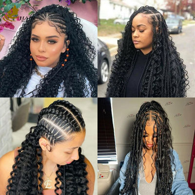 Màu cam Curl 100 Virgin Human Hair 5*5 Sẵn sàng để đi Không dính