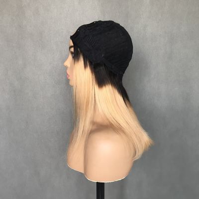U Part Wig T1b/27 Màu sắc người mới bắt đầu thân thiện thẳng thẳng Không có chất keo Phong cách bảo vệ tóc con người Wig 150% mật độ