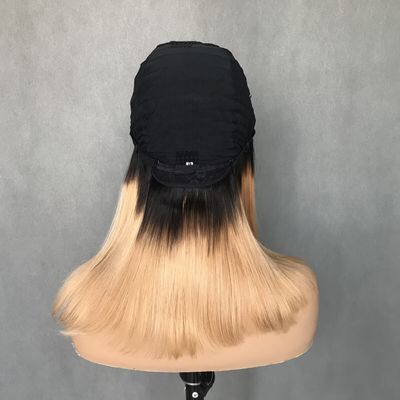 U Part Wig T1b/27 Màu sắc người mới bắt đầu thân thiện thẳng thẳng Không có chất keo Phong cách bảo vệ tóc con người Wig 150% mật độ