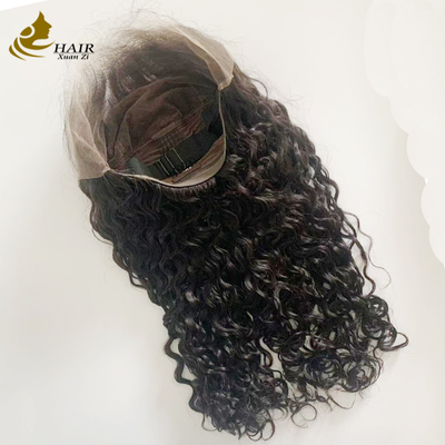 250% mật độ 20 inch màu đen tự nhiên sóng nước HD 13 * 6 không keo Full Lace Perug với tự nhiên Full Hairline