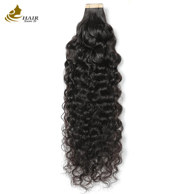 20 Inch Natural Black Water Wave Tape In Human Hair Extensions (Băng băng sóng nước đen tự nhiên 20 inch)